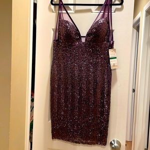 Faviana sequin cocktail dress.